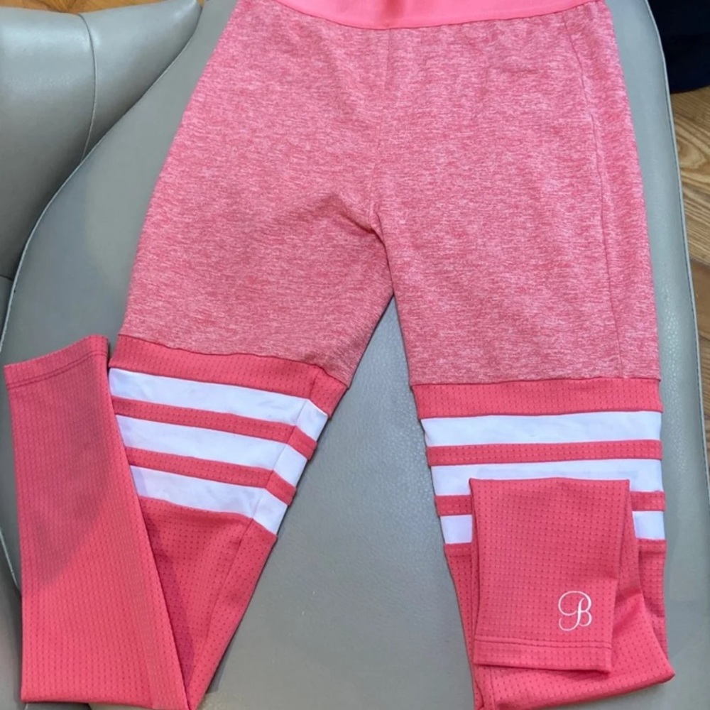 Xs BombShell Thigh High leggings , pink and white